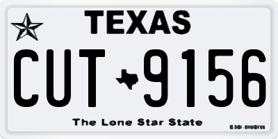 TX license plate CUT9156