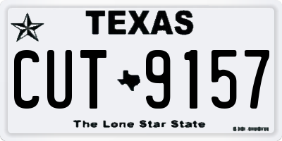 TX license plate CUT9157