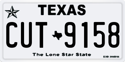 TX license plate CUT9158