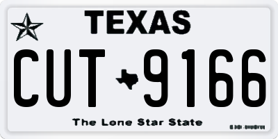 TX license plate CUT9166