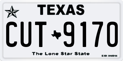 TX license plate CUT9170