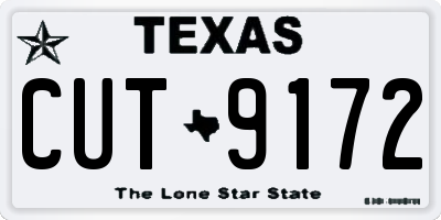 TX license plate CUT9172