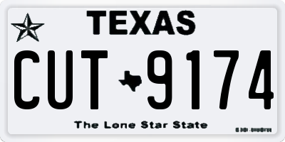 TX license plate CUT9174