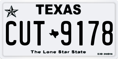 TX license plate CUT9178