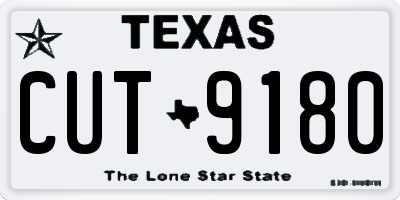 TX license plate CUT9180
