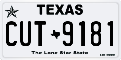 TX license plate CUT9181