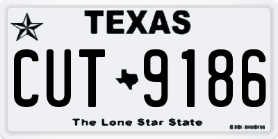 TX license plate CUT9186