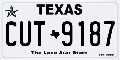 TX license plate CUT9187