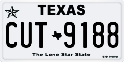 TX license plate CUT9188