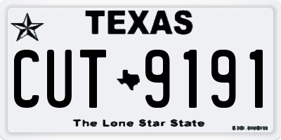 TX license plate CUT9191