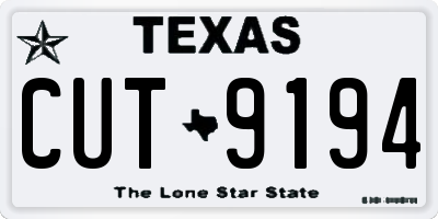 TX license plate CUT9194