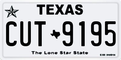 TX license plate CUT9195
