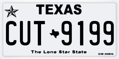 TX license plate CUT9199