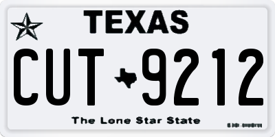 TX license plate CUT9212