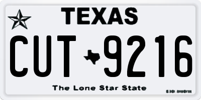 TX license plate CUT9216