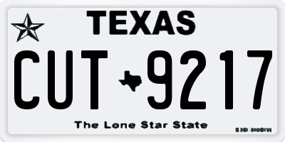 TX license plate CUT9217