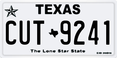 TX license plate CUT9241