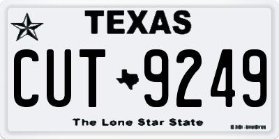 TX license plate CUT9249