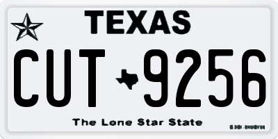 TX license plate CUT9256