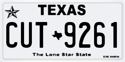TX license plate CUT9261