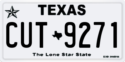 TX license plate CUT9271