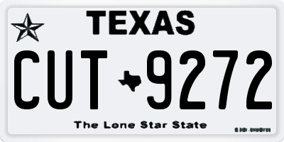 TX license plate CUT9272