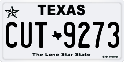 TX license plate CUT9273