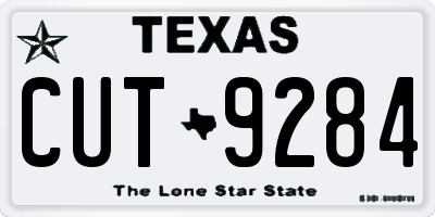 TX license plate CUT9284