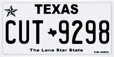 TX license plate CUT9298