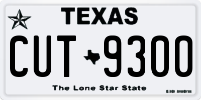 TX license plate CUT9300