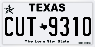 TX license plate CUT9310