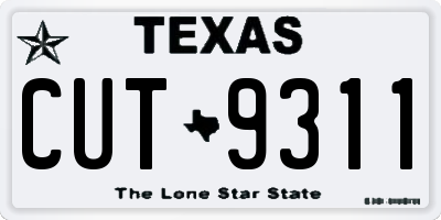 TX license plate CUT9311