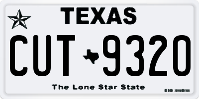 TX license plate CUT9320