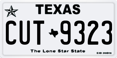 TX license plate CUT9323