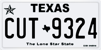 TX license plate CUT9324