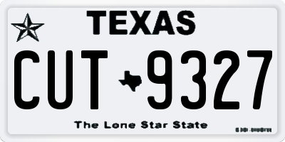 TX license plate CUT9327