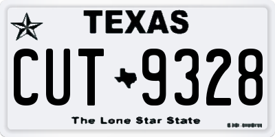 TX license plate CUT9328
