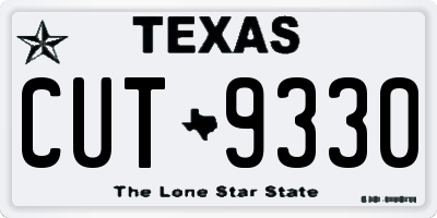 TX license plate CUT9330