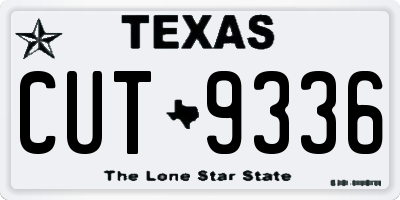 TX license plate CUT9336