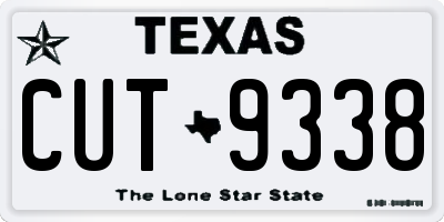TX license plate CUT9338