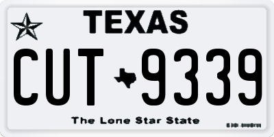 TX license plate CUT9339
