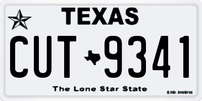TX license plate CUT9341