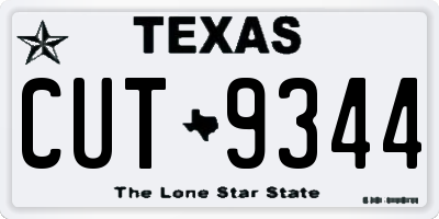 TX license plate CUT9344