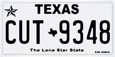 TX license plate CUT9348