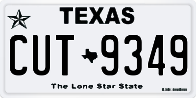 TX license plate CUT9349