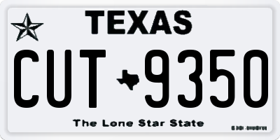 TX license plate CUT9350