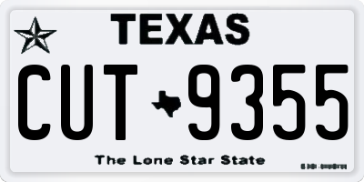 TX license plate CUT9355
