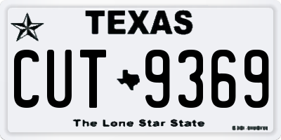 TX license plate CUT9369