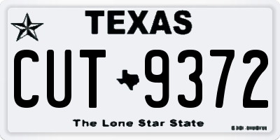 TX license plate CUT9372