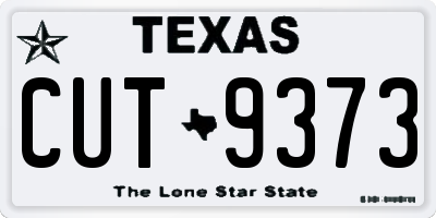 TX license plate CUT9373